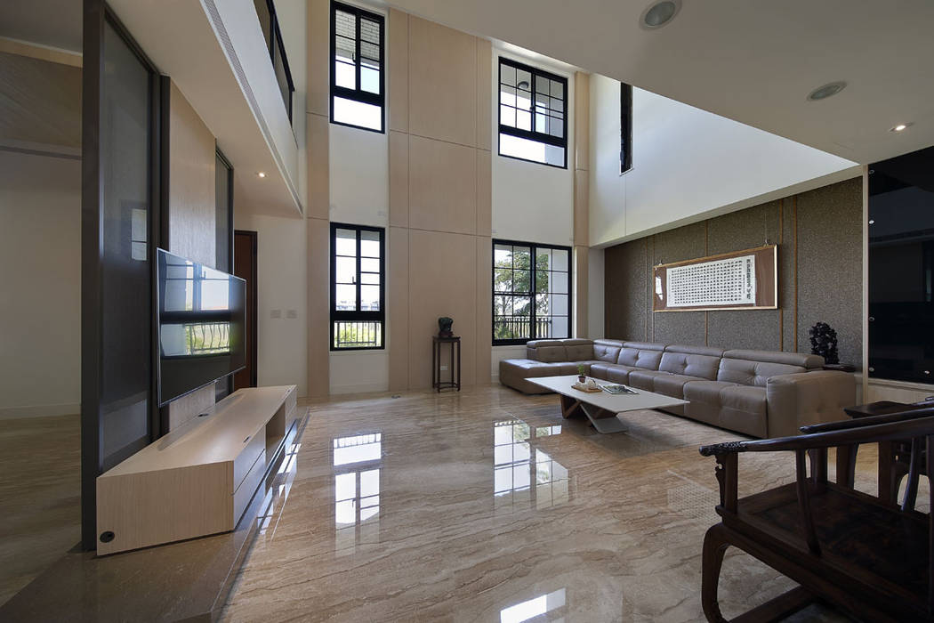 客廳空間 品茉空間設計(夏川設計) Asian style living room