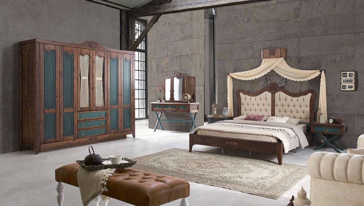 Vintage Yatak Odası PapDükkan Klasik Yatak Odası papdukkan,papdükkan,yatak odası,klasik,avangard