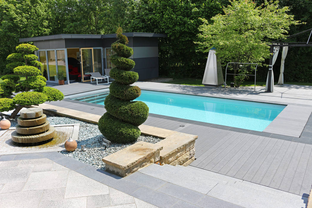 Eine gartenanlage, verschiedene gartenstile. homify