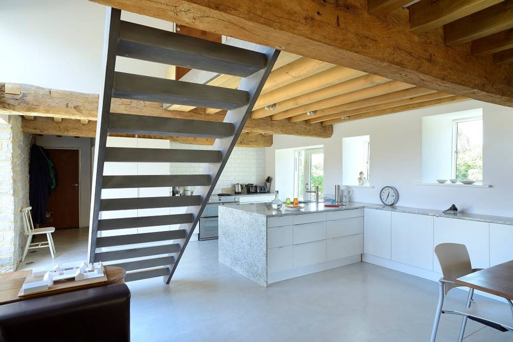 Barn Conversion - kitchen O2i Design Consultants Minimalist kitchen kitchen lighting,kitchen cabinet,kitchen island,polished concrete,open plan living,o2idesign