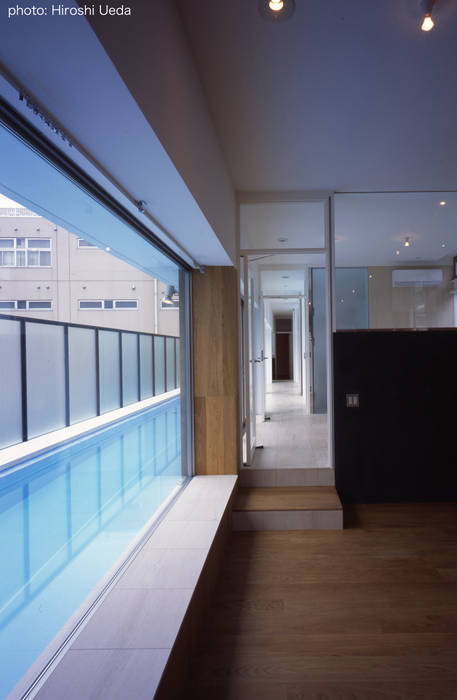 東京23区でプールのある家 石川淳建築設計事務所 ミニマルスタイルの プール