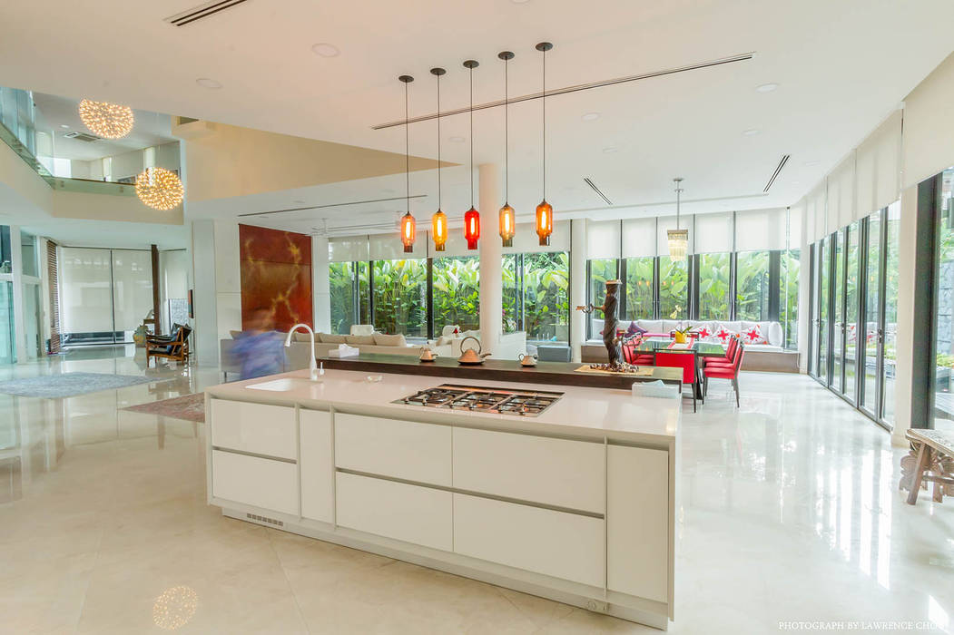 Sleek modern kitchen MJ Kanny Architect Modern style kitchen kitchen, island