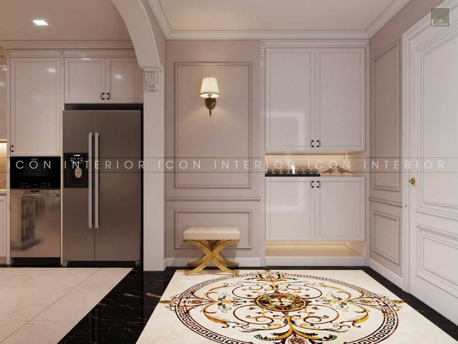 Thiết kế nội thất phong cách TÂN CỔ ĐIỂN cùng căn hộ Vinhomes Central Park, ICON INTERIOR ICON INTERIOR Puertas estilo clásico