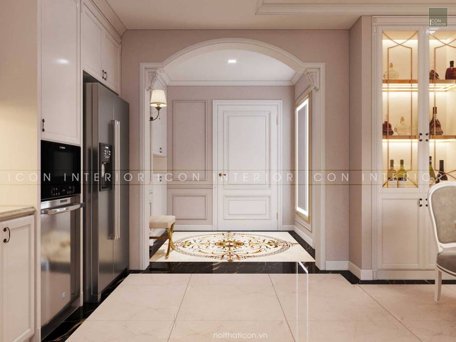 Thiết kế nội thất phong cách TÂN CỔ ĐIỂN cùng căn hộ Vinhomes Central Park, ICON INTERIOR ICON INTERIOR Drzwi