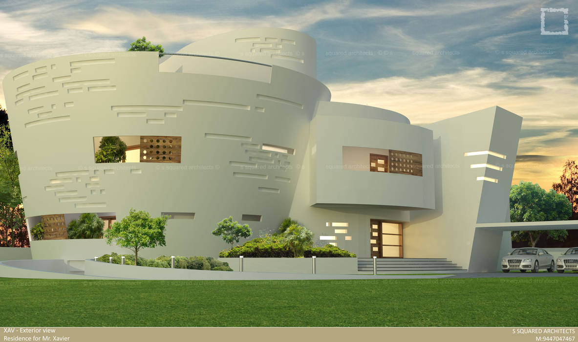 The UFO House, S Squared Architects Pvt Ltd. S Squared Architects Pvt Ltd. บ้านสำเร็จรูป อิฐหรือดินเผา