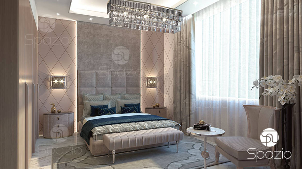 Bedroom interior designs for couple in luxury modern style, Spazio Interior Decoration LLC Spazio Interior Decoration LLC Modern Yatak Odası