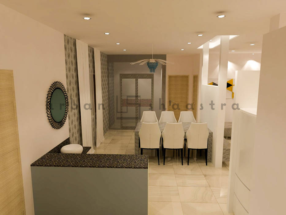 The Dining Area Urban Shaastra Minimalist dining room Engineered Wood Transparent