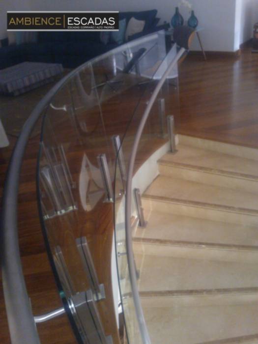 vidros curvos, ambience escadas e corrimão ambience escadas e corrimão Stairs Glass