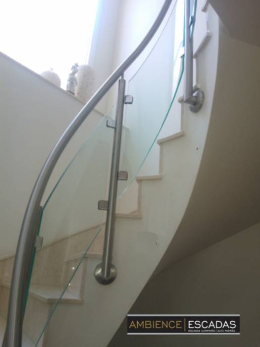 vidros curvos, ambience escadas e corrimão ambience escadas e corrimão Stairs Glass