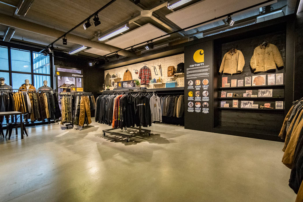 Carhartt Interieur, Qupix® Qupix® Espacios comerciales Vidrio Centros de exhibición