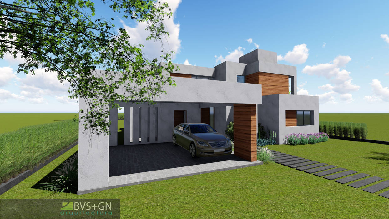 VIVIENDA O, BVS+GN ARQUITECTURA BVS+GN ARQUITECTURA 停車棚