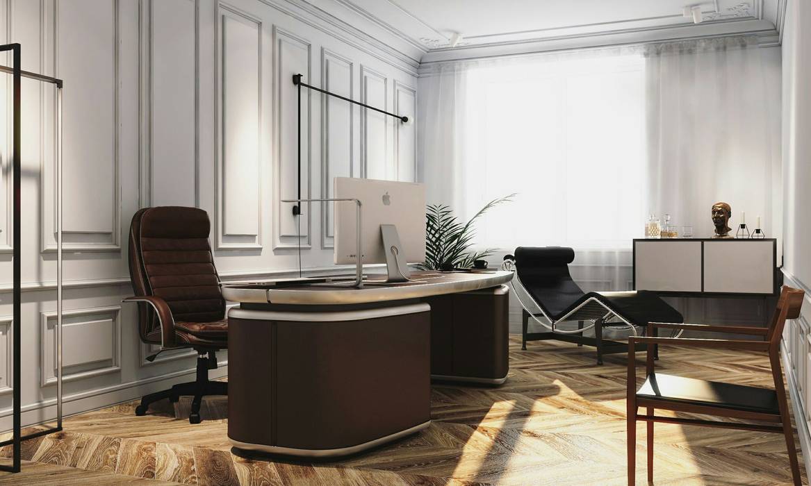 дизайн квартиры, FILYANOV_INTERIOR FILYANOV_INTERIOR Рабочий кабинет в скандинавском стиле