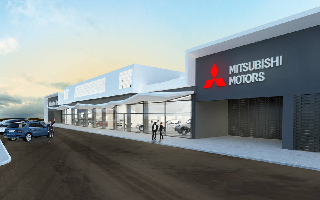 Comauto terra arquitectos stands de automóveis modernos homify