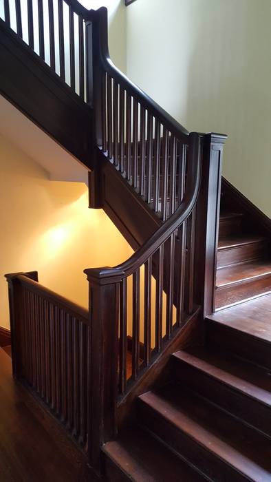 Pine Stairwell Restoration, Shine Star Flooring Shine Star Flooring Tangga