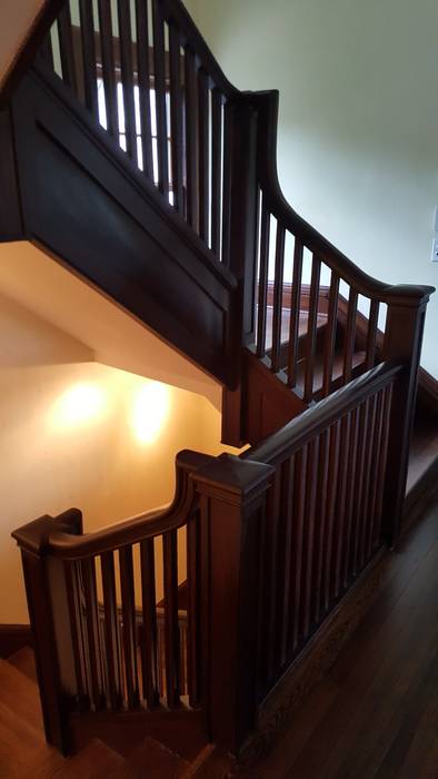 Pine Stairwell Restoration, Shine Star Flooring Shine Star Flooring Лестницы