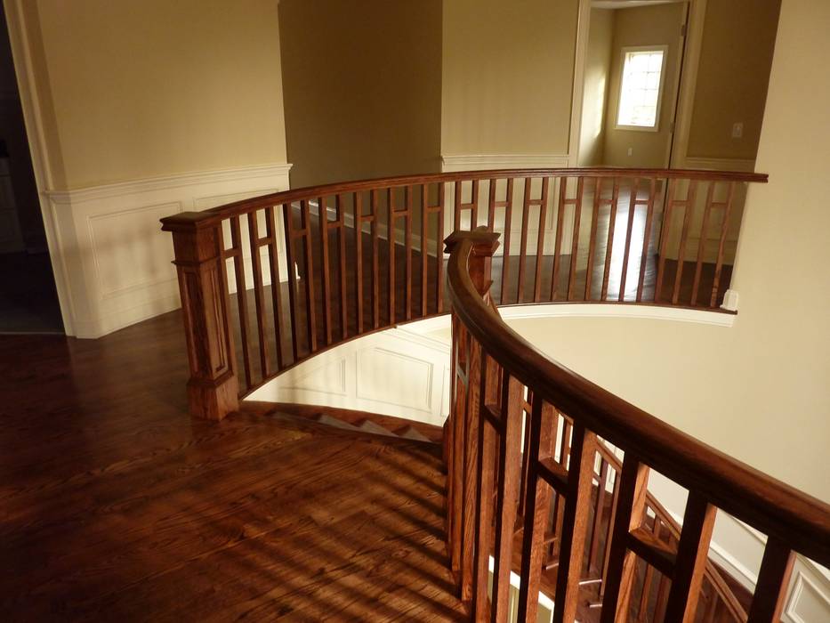 Red Oak Floors with Jacobean and Ebony stain, Shine Star Flooring Shine Star Flooring Escaleras