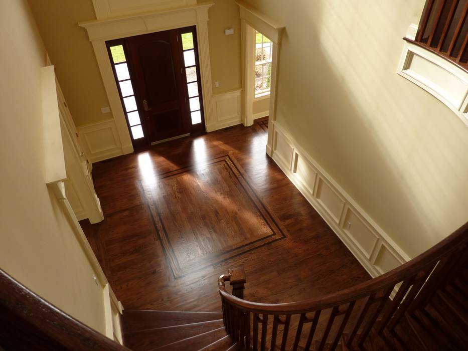 Red Oak Floors with Jacobean and Ebony stain, Shine Star Flooring Shine Star Flooring 階段