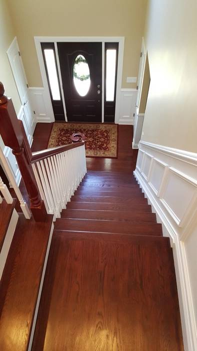 Pre-finished Oak Stairwell renovation, Shine Star Flooring Shine Star Flooring 樓梯