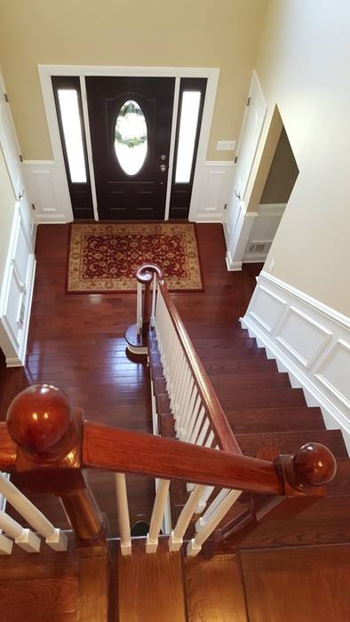 Pre-finished Oak Stairwell renovation, Shine Star Flooring Shine Star Flooring Escalier