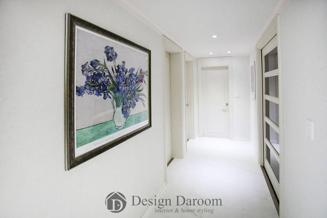 잠실 리센츠 아파트 복도 Design Daroom 디자인다룸 모던스타일 복도, 현관 & 계단