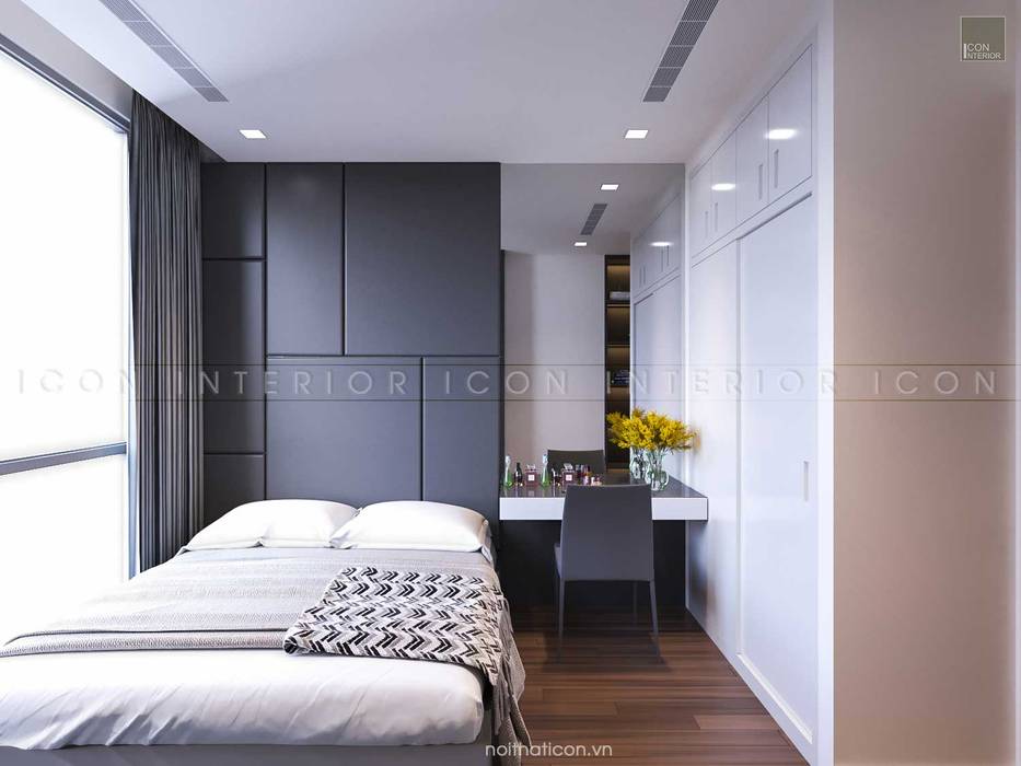 Vinhomes Central Park - Park 2, ICON INTERIOR ICON INTERIOR Phòng ngủ phong cách hiện đại