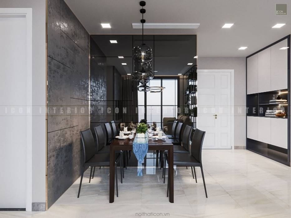 Aqua 3 Vinhomes Golden River - Phong cách hiện đại, ICON INTERIOR ICON INTERIOR Modern dining room