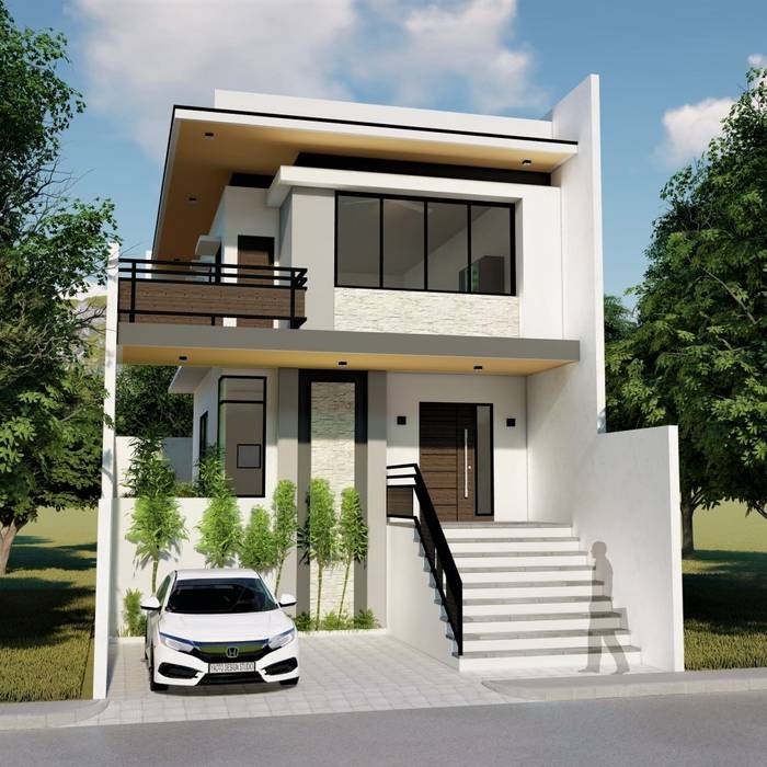 Proposed 2 Storey Zen Type Residence, Yaoto Design Studio Yaoto Design Studio Rumah Minimalis