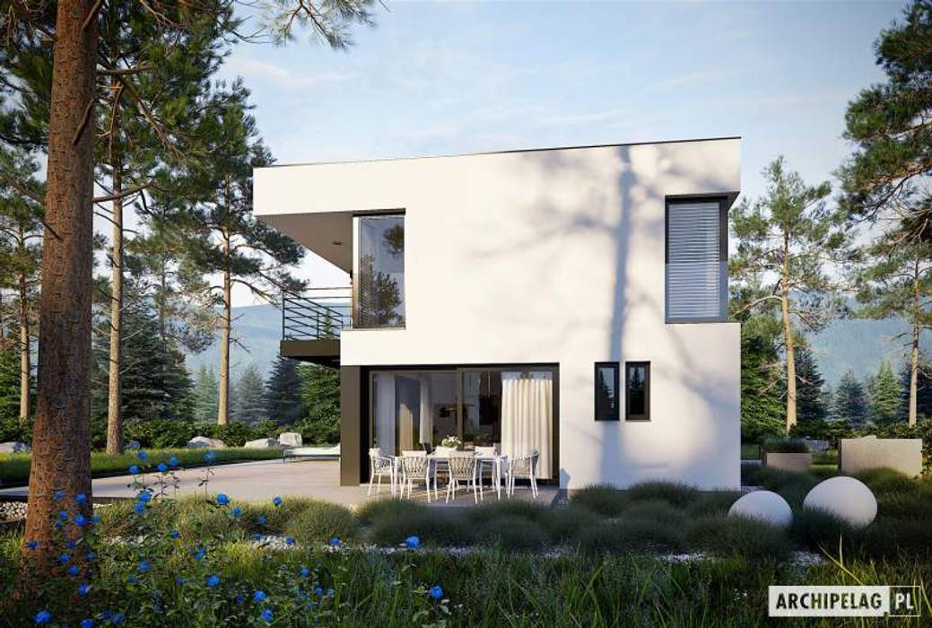 Projekt domu EX 2 soft - nowoczesna kostka w najlepszym wydaniu Pracownia Projektowa ARCHIPELAG Dom jednorodzinny projekty domów,dom nowoczesny,dom kostka