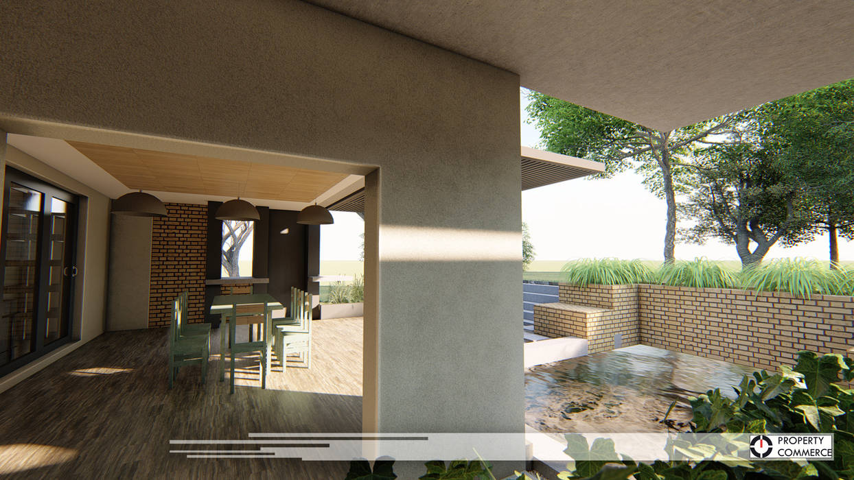 House Du Plessis, Property Commerce Architects Property Commerce Architects Modern terrace