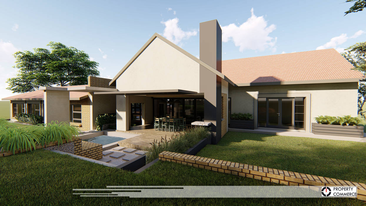 House Du Plessis, Property Commerce Architects Property Commerce Architects Modern Terrace