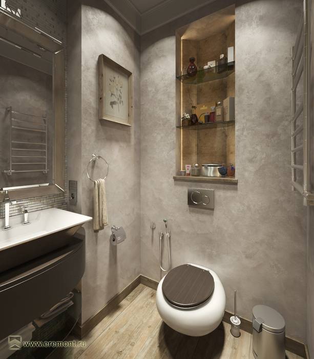 Дизайн и ремонт квартиры в ЖК «Миракс Парк» — Венецианская роскошь , Вира-АртСтрой Вира-АртСтрой Modern bathroom
