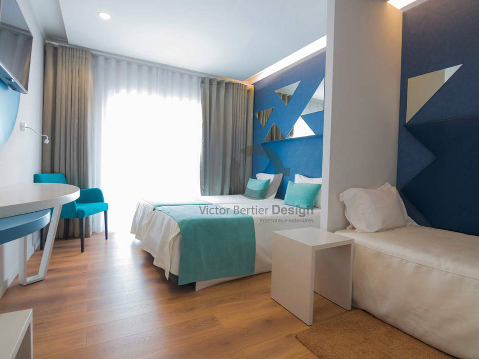 Quartos RM Hotel - Design By Victor Bertier Design Victor Bertier Design Espaços comerciais Hotéis