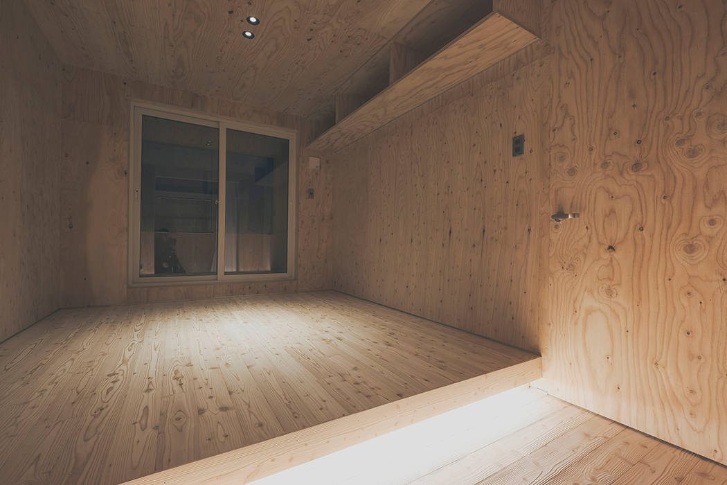 集う家/リノベーション, 一級建築士事務所 Atelier Casa 一級建築士事務所 Atelier Casa Minimalist bedroom