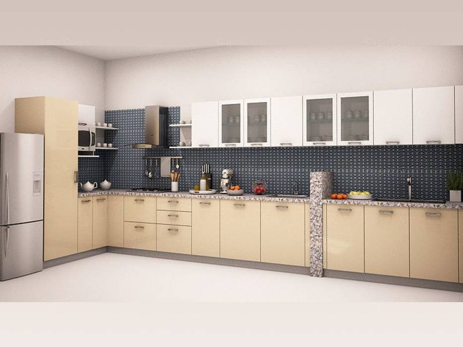 Aberto-l-shaped-modular-kitchen HomeLane.com Asian style kitchen modular kitchen,kitchen,kitchen design,Kitchen utensils