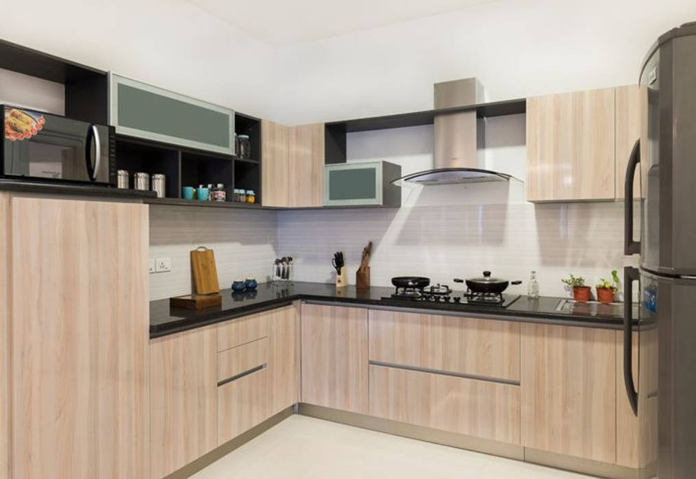 Completed Modular kitchen designs HomeLane.com Built-in kitchens
