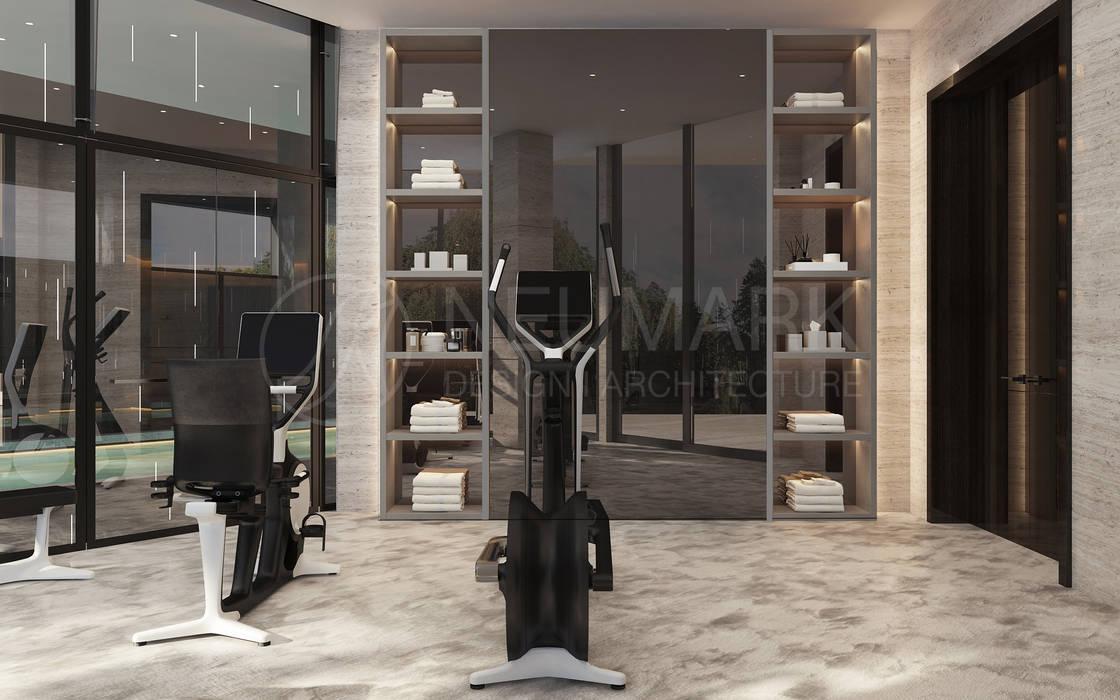 House in Barvikha. Дом в Барвихе., NEUMARK NEUMARK Minimalist style gym