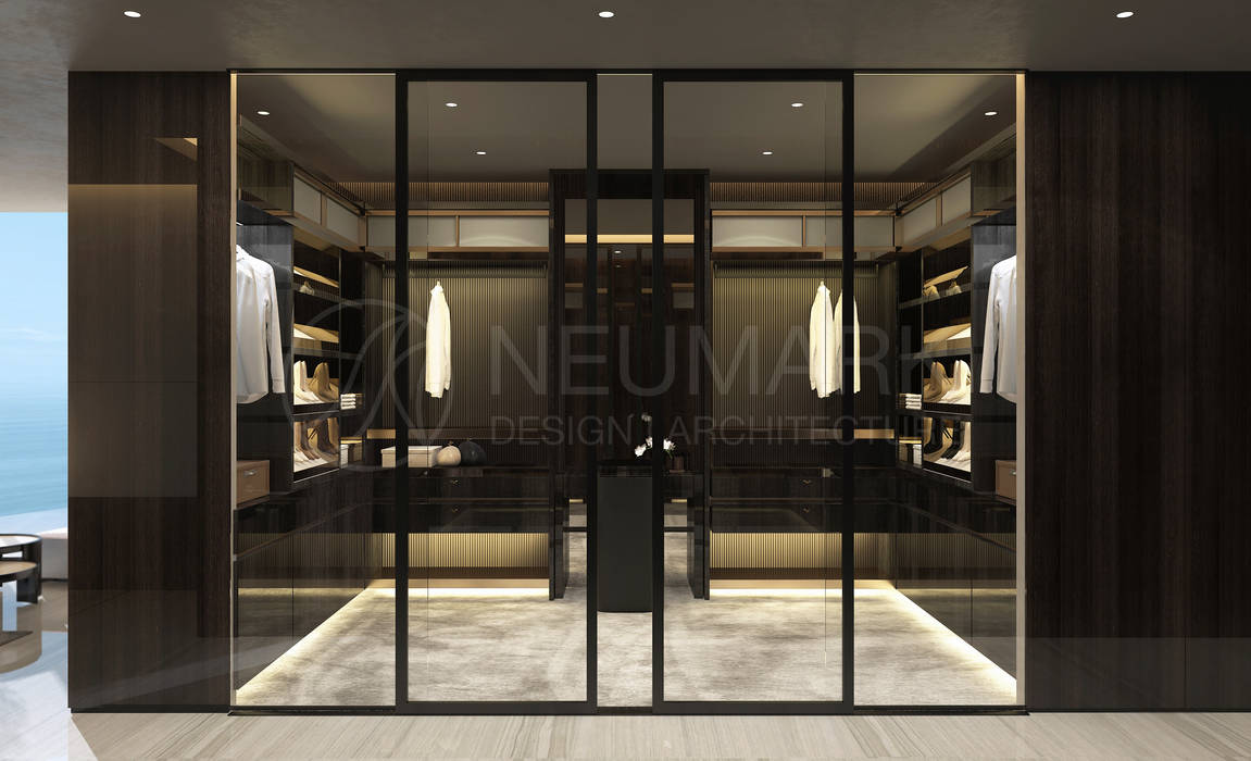 Anton Neumark ミニマルデザインの ドレッシングルーム Homify