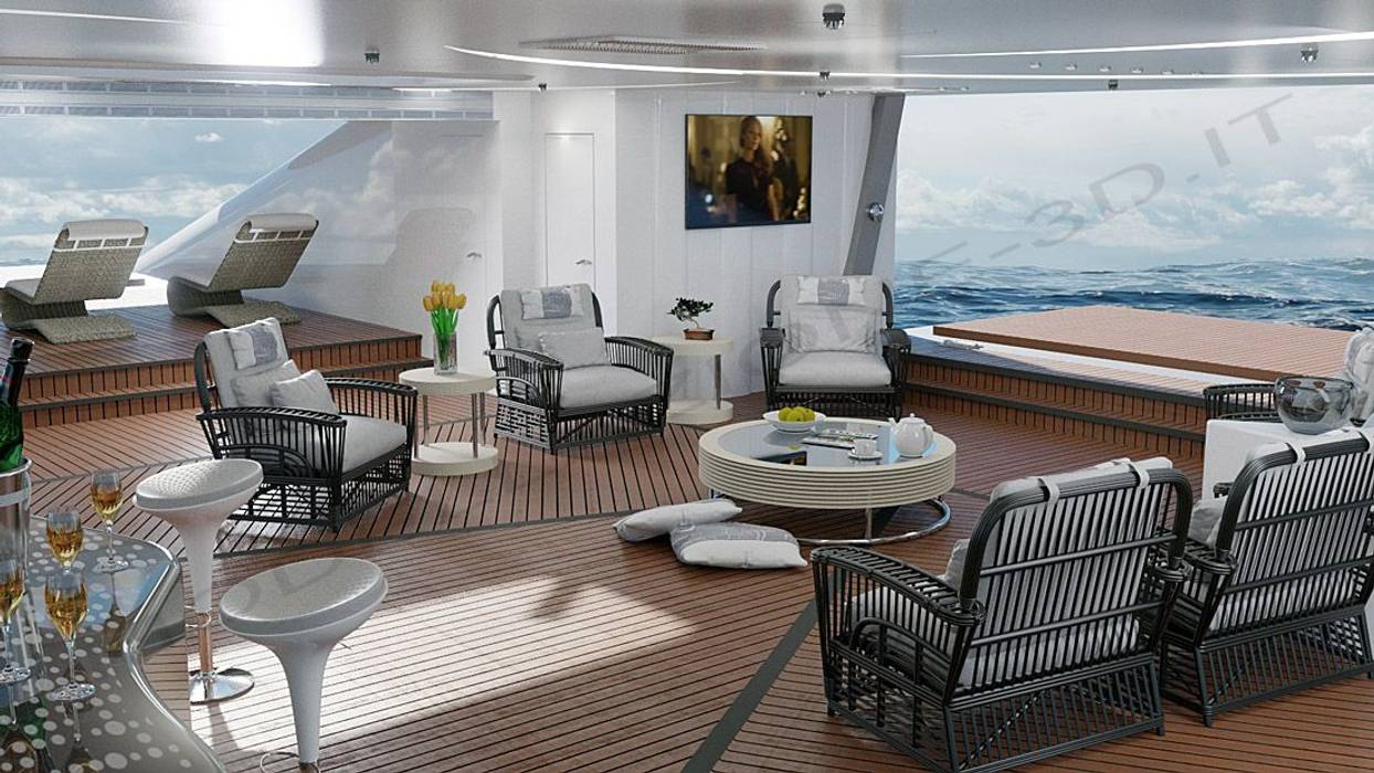 Interni yacht, Alessandro Chessa Alessandro Chessa Modern Yachts and Jets