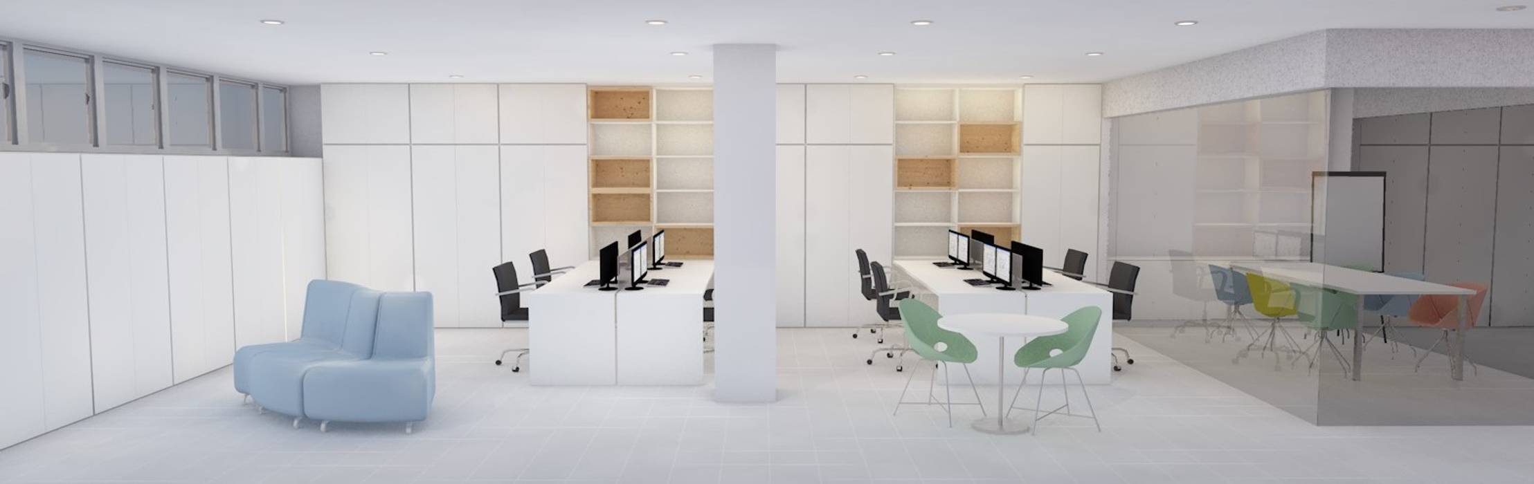 Escritório de contabilidade, IAM Interiores IAM Interiores Ruang Komersial Gedung perkantoran