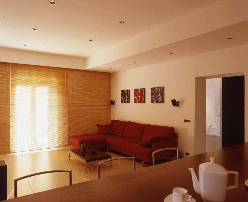 EUR MAGLIANA, a2 Studio Borgia - Romagnolo architetti a2 Studio Borgia - Romagnolo architetti Modern living room