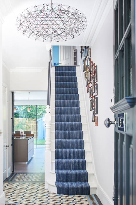 Kasuri Indigo Roger Oates Design Stairs stair runner,wool carpet,striped flooring,flooring,stripes,runners