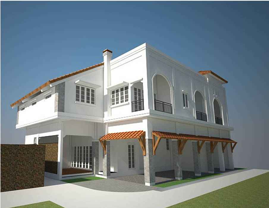 Cilandak House, Kahuripan Architect Kahuripan Architect Single family home Bricks