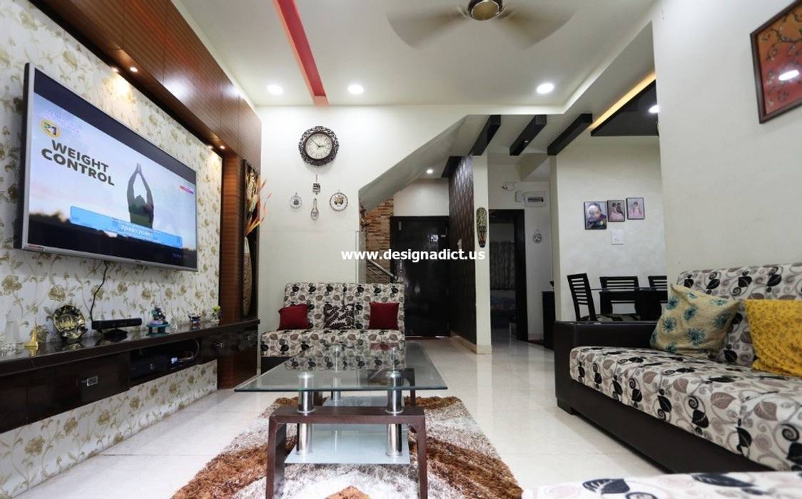 Row House Interior Design Work In Pashan Pune Asian Style Corridor