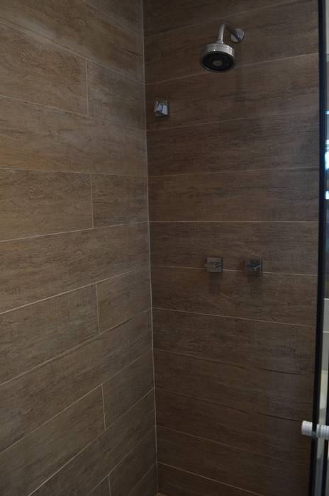 Banheiro Suíte StudioTrans.Forma Banheiros modernos Madeira Efeito de madeira Banheiro,Suíte,Box,Madeira