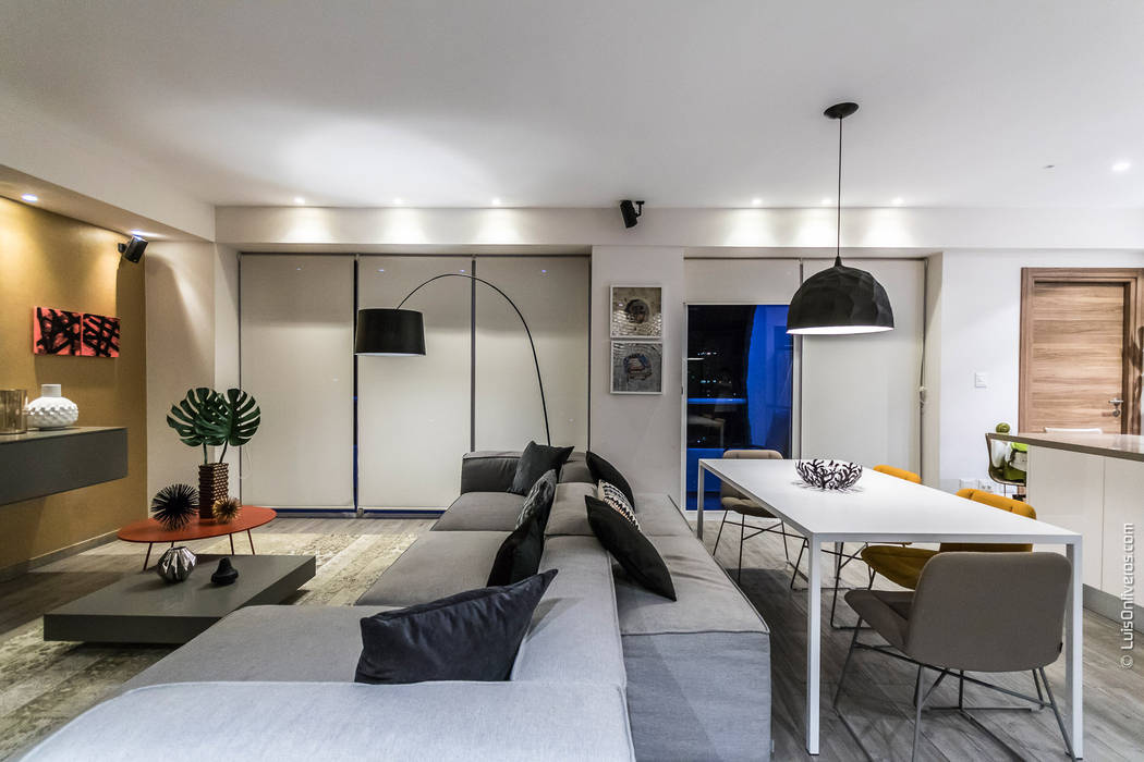 Apartamento J5, Design Group Latinamerica Design Group Latinamerica Modern Living Room Sofas & armchairs
