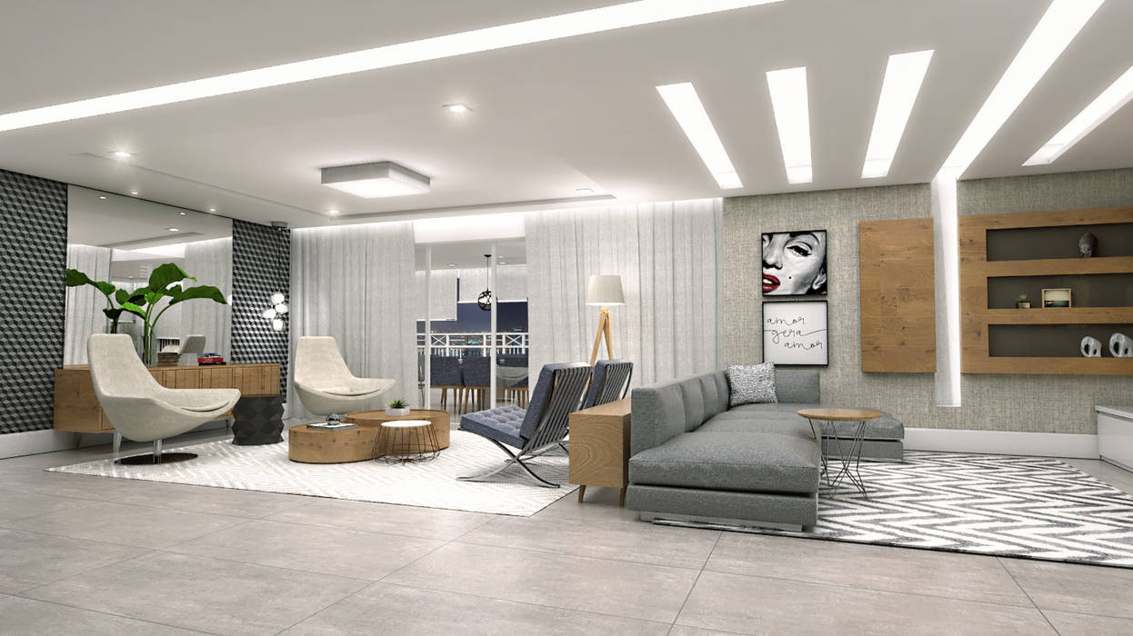 Moderne wohnzimmer von conceito50 arquitetura inteligente modern Moderne wohnzimmer von conceito50 arquitetura inteligente modern