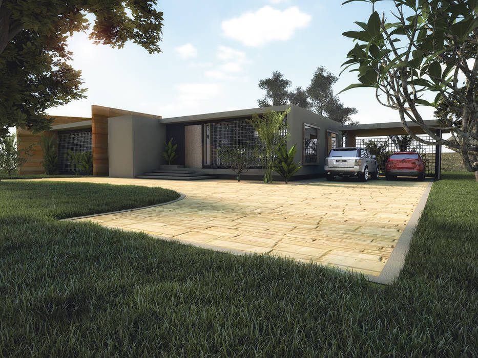 Rammed House, Gliptica Design Gliptica Design Country house Concrete