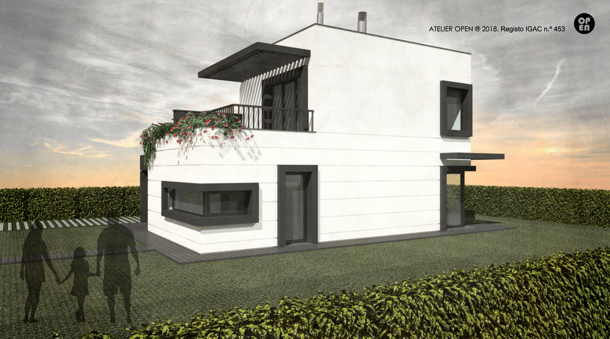 Moradia Bicesse (Cascais) por ATELIER OPEN ® - Arquitetura e Engenharia Eclético Betão armado