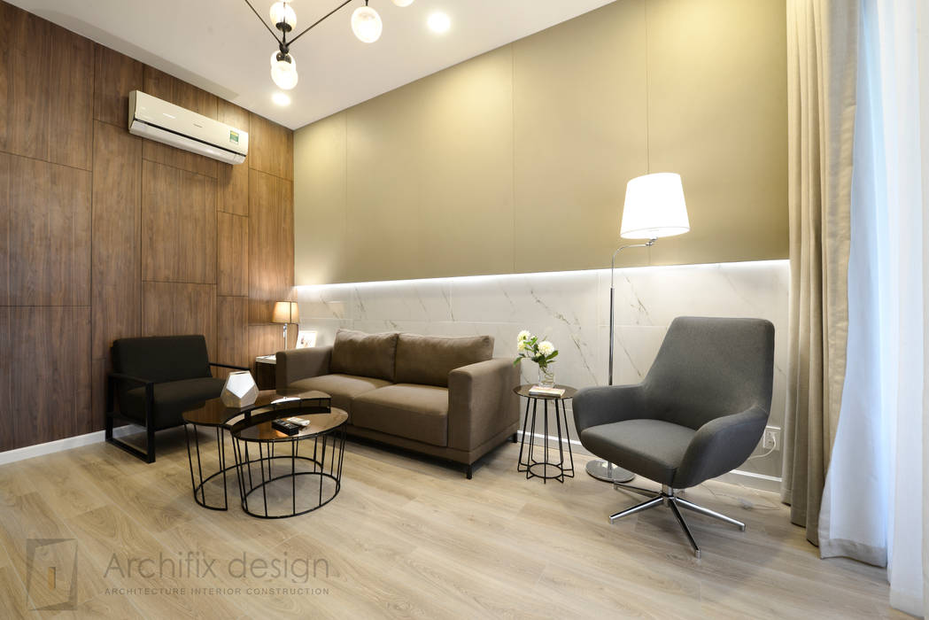 DỰ ÁN THIẾT KẾ THI CÔNG : CẢI TẠO NHÀ PHỐ - NHÀ Ở TƯ NHÂN, Archifix Design Archifix Design Modern Living Room