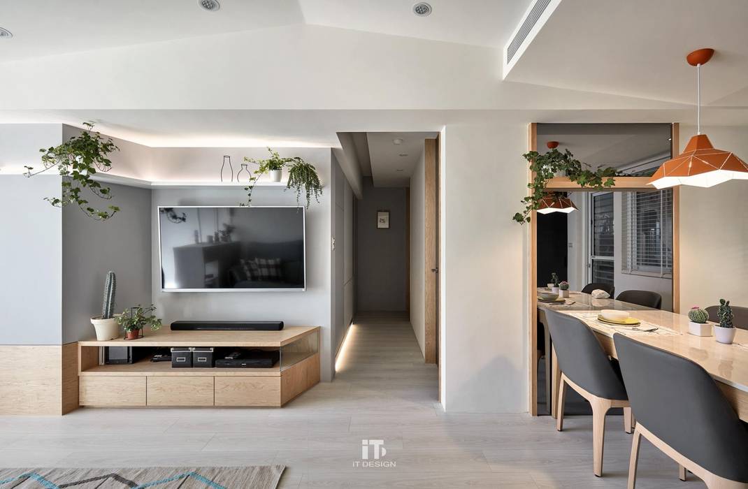 | 住宅設計案 | 喜光, iT DESIGN 一它設計 iT DESIGN 一它設計 Modern Living Room Marble